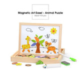 Educational Magnetic Box - (100+PCS Wooden Magnetic Puzzle)