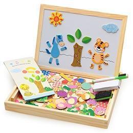 Educational Magnetic Box - (100+PCS Wooden Magnetic Puzzle)