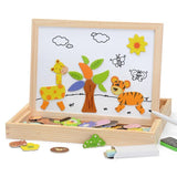 Educational Magnetic Box - (100+PCS Wooden Magnetic Puzzle)